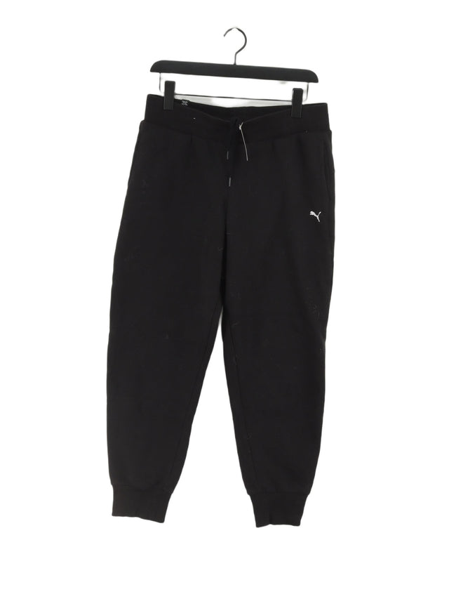 Puma Men's Sports Bottoms M Black Cotton with Elastane, Polyester