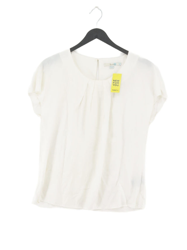 Boden Women's Top UK 12 White Viscose with Silk