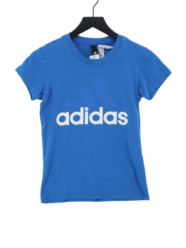 Adidas Women's T-Shirt XS Blue 100% Cotton