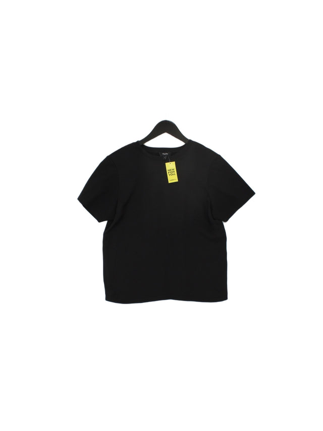 Theory Women's T-Shirt S Black 100% Silk