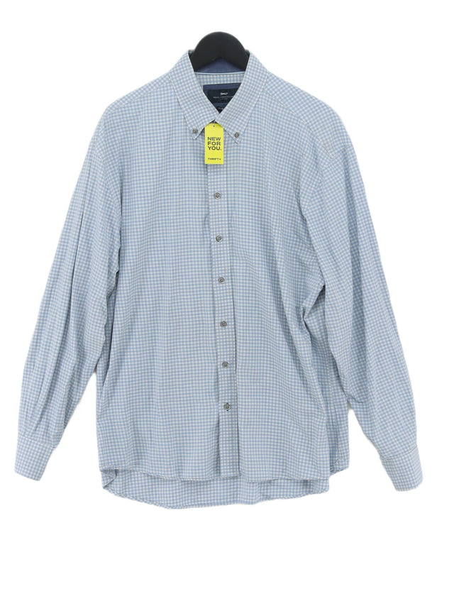 Paul Costelloe Men's Shirt Chest: 46 in Blue 100% Cotton