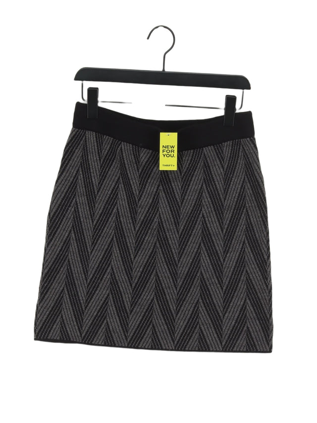 Kenar Women's Midi Skirt M Black Acrylic with Wool