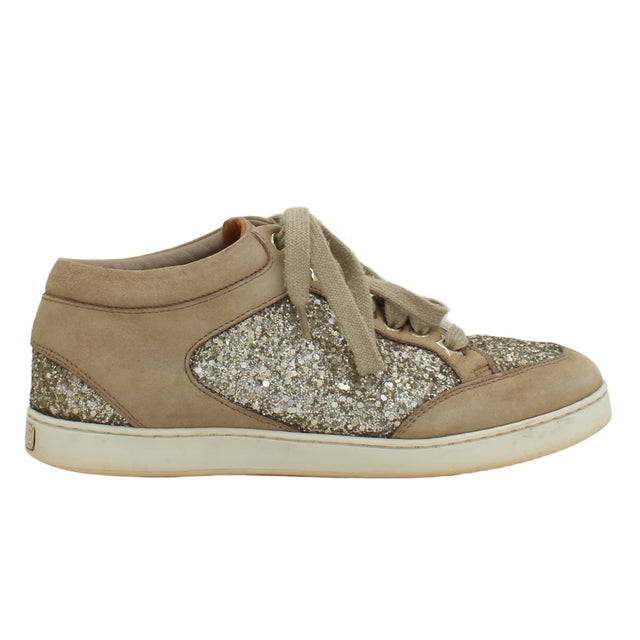 Jimmy Choo Women's Trainers UK 4 Gold 100% Other