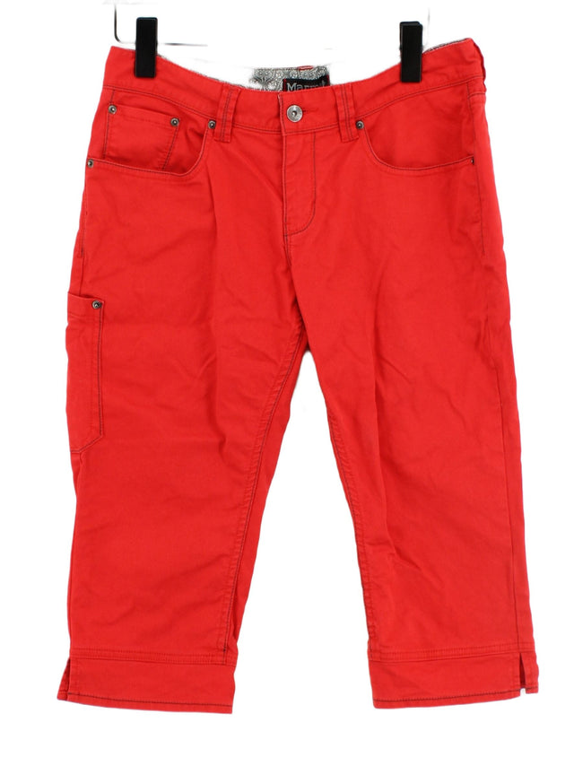 Marmot Women's Trousers UK 8 Red Cotton with Spandex