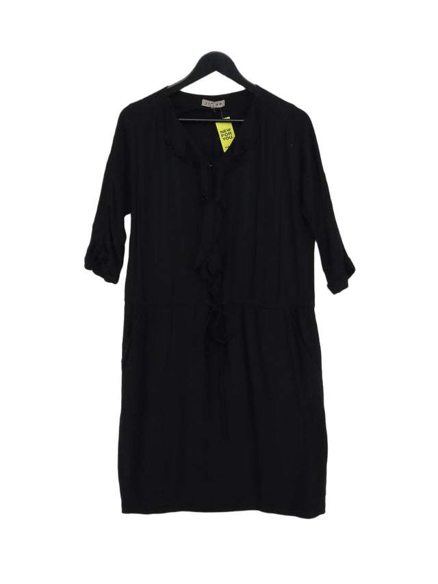 Jigsaw Women's Midi Dress UK 12 Black 100% Viscose