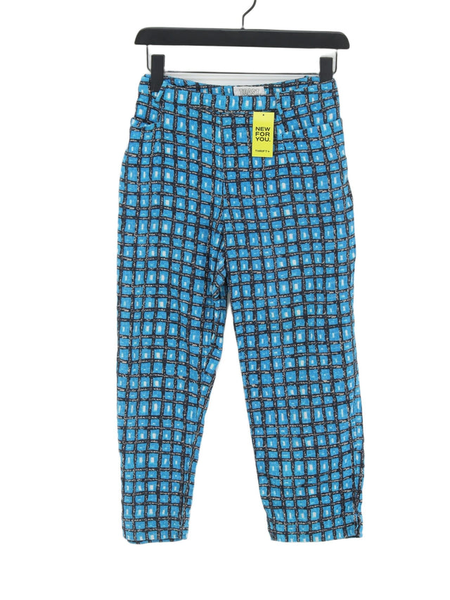 Toast Women's Suit Trousers W 26 in Blue 100% Cotton