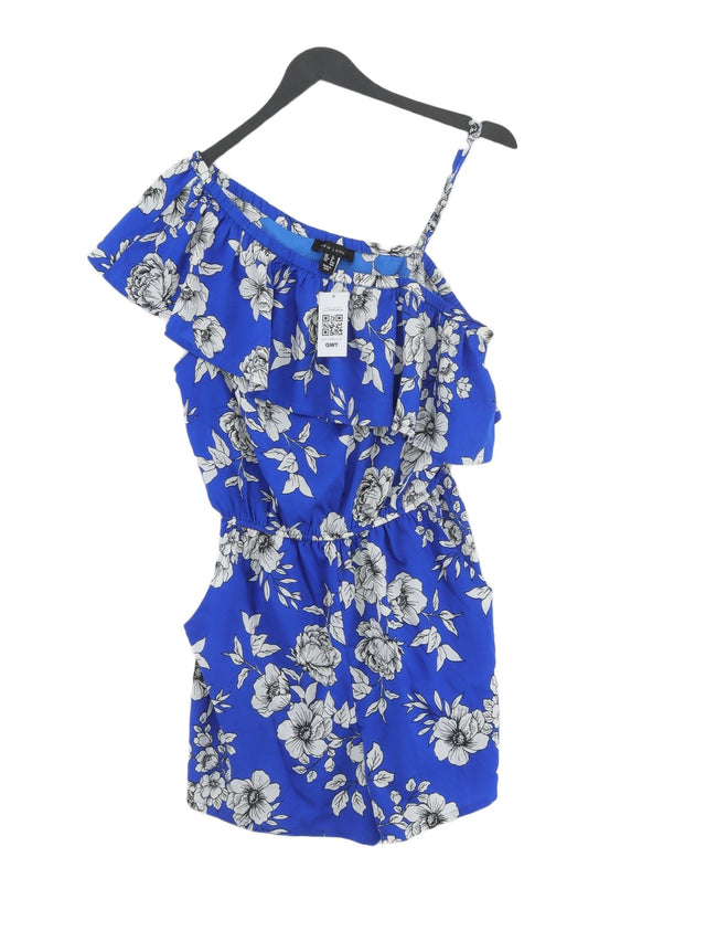 New Look Women's Playsuit UK 12 Blue 100% Polyester