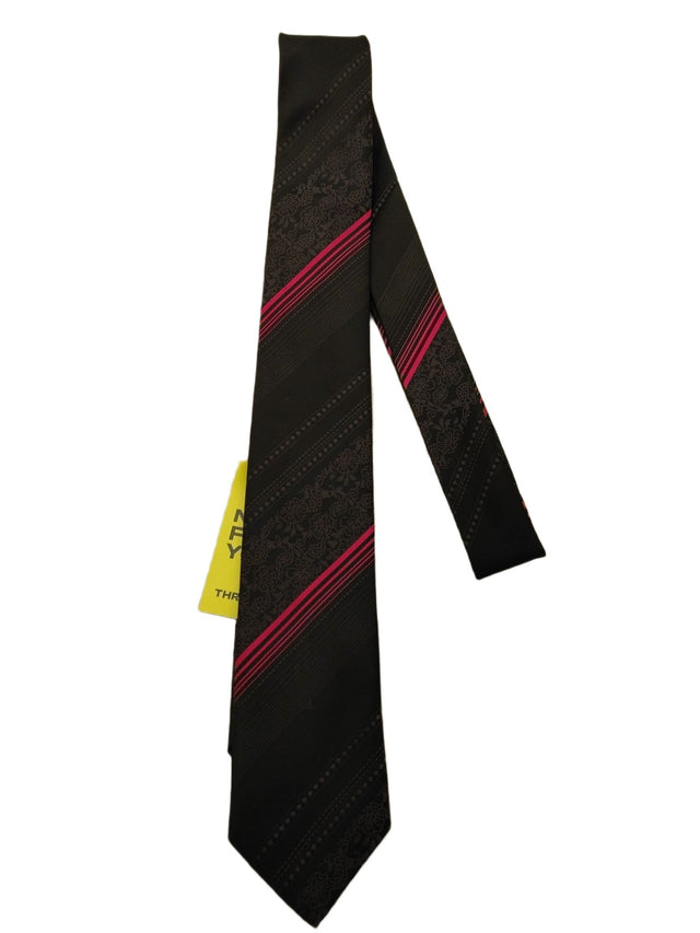 River Island Men's Tie Black 100% Polyester