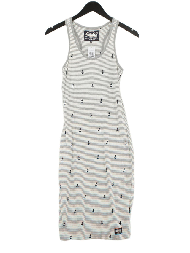 Superdry Women's Midi Dress S White 100% Cotton