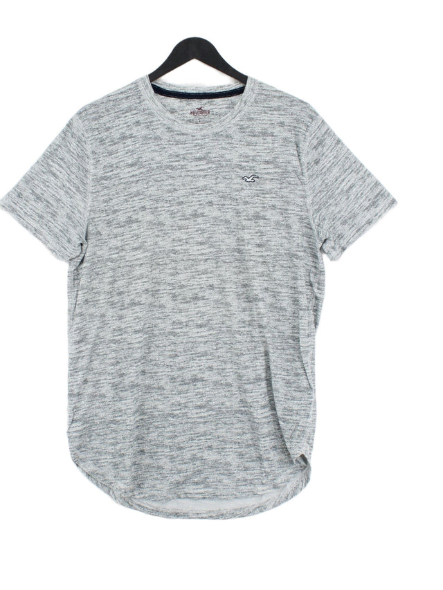 Hollister Men's T-Shirt L Grey 100% Cotton