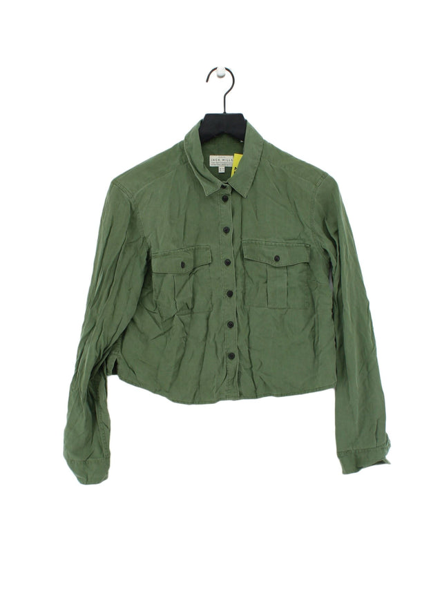 Jack Wills Women's Shirt UK 10 Green 100% Lyocell Modal