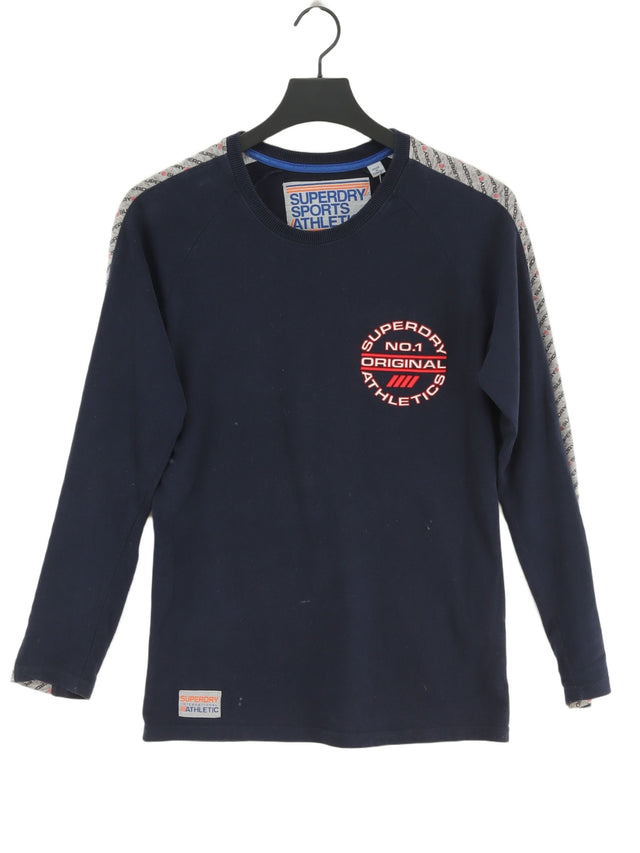 Superdry Men's Jumper S Blue Cotton with Polyester