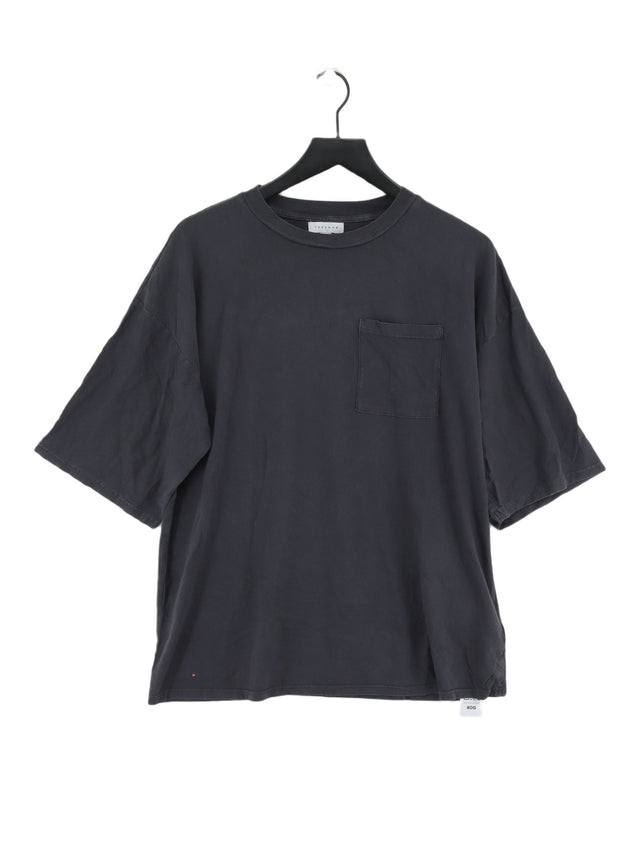 Topshop Men's T-Shirt M Grey 100% Cotton
