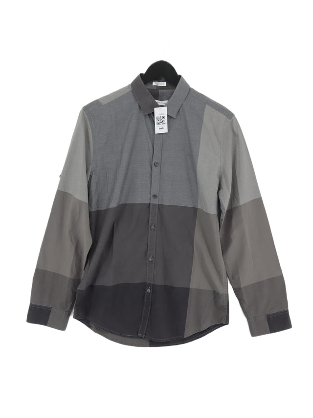 Calvin Klein Men's Shirt S Grey 100% Cotton