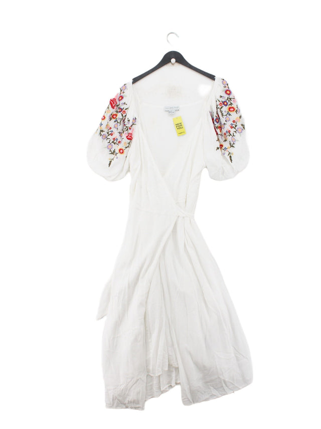 Never Fully Dressed Women's Maxi Dress UK 16 White 100% Viscose