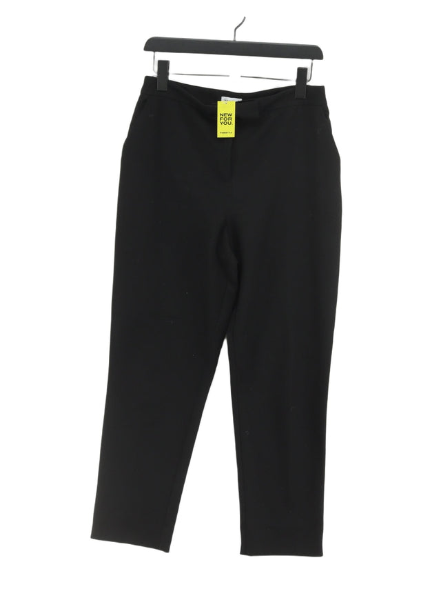 Warehouse Women's Suit Trousers UK 12 Black Elastane with Polyester, Viscose