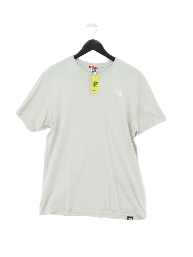 The North Face Men's T-Shirt M Cream 100% Cotton