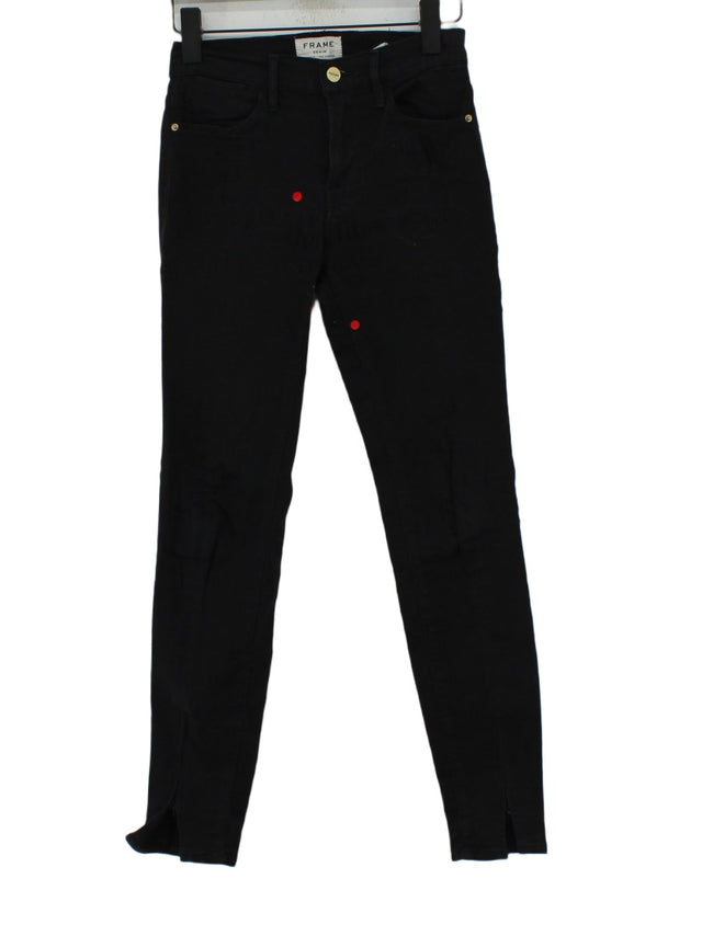 Frame Women's Jeans W 25 in Black Cotton with Elastane, Polyester