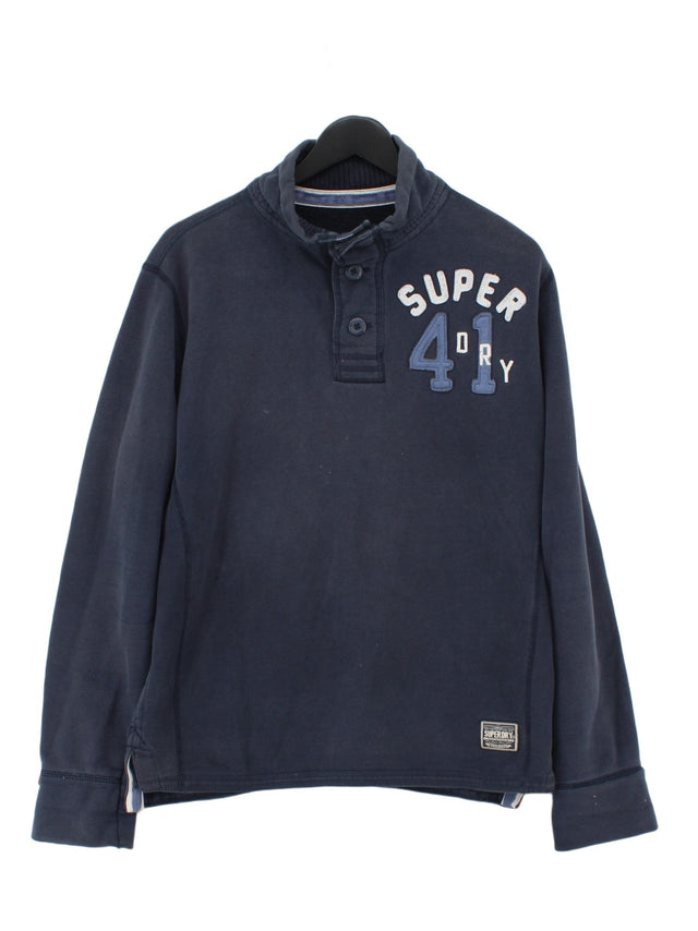 Superdry Men's Jumper L Blue Cotton with Polyester