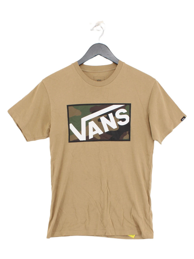 Vans Men's T-Shirt S Tan 100% Cotton