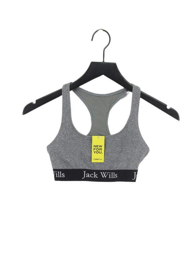 Jack Wills Women's T-Shirt UK 6 Grey 100% Other