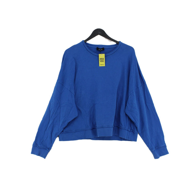 ME+EM Women's Hoodie UK 10 Blue Cotton with Elastane