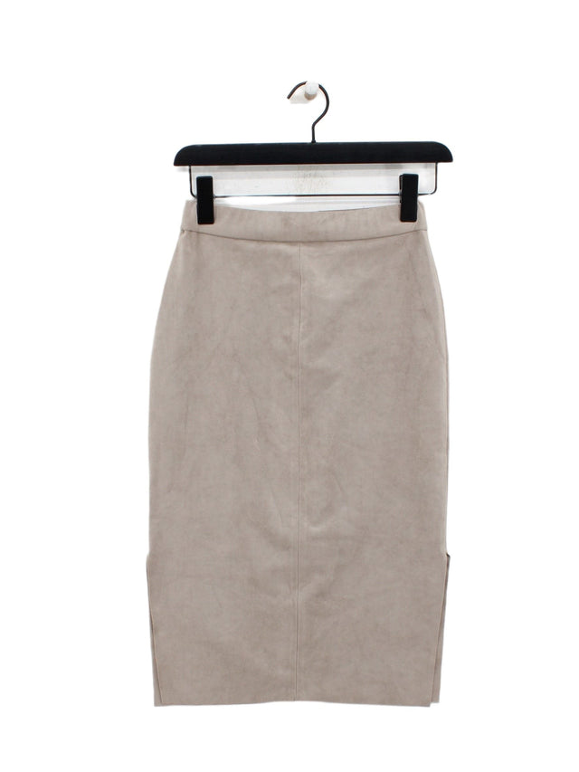 Wilfred Free Women's Midi Skirt UK 4 Tan Polyester with Spandex
