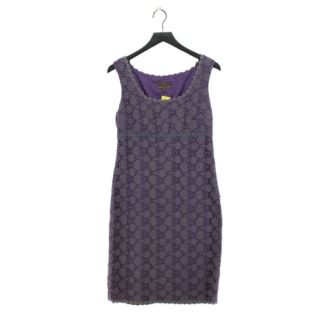 FWM (Fenn Wright Manson) Women's Midi Dress UK 10 Purple Cotton with Other