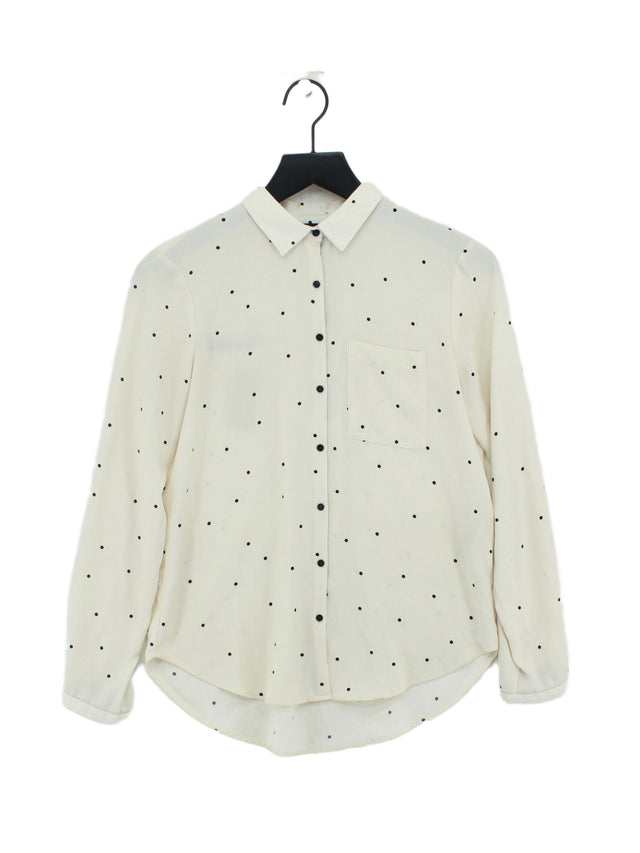 Zara Women's Shirt XS Cream 100% Polyester