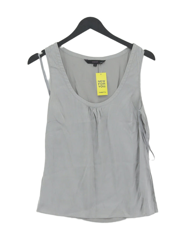 Coast Women's T-Shirt UK 10 Grey Silk with Spandex