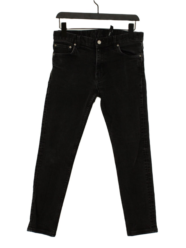 Weekday Women's Jeans W 30 in Black Cotton with Elastane