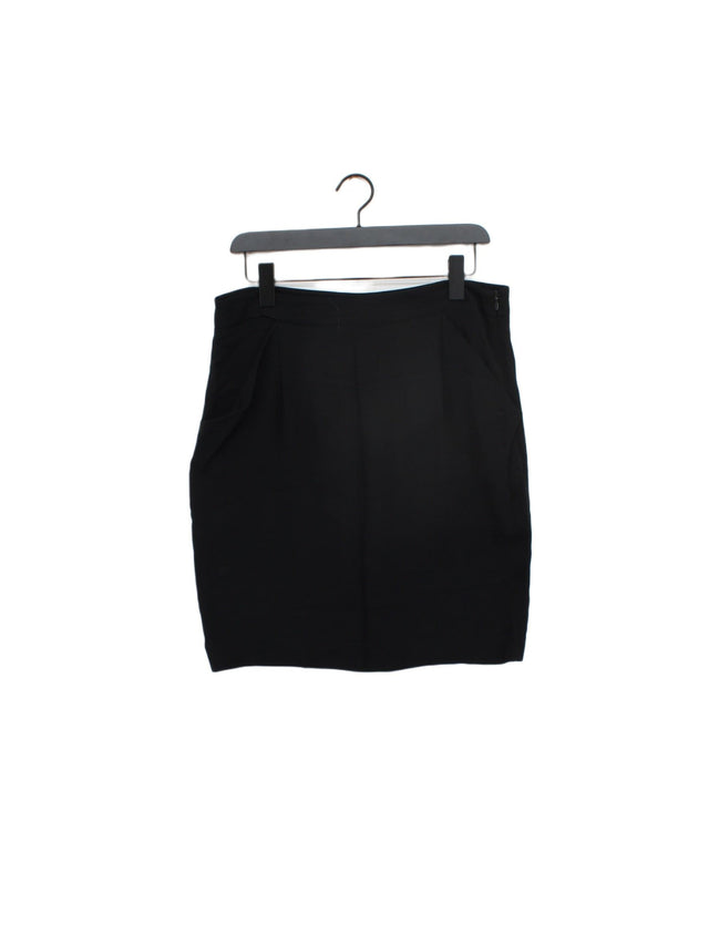 Joseph Women's Midi Skirt UK 14 Black Rayon with Elastane