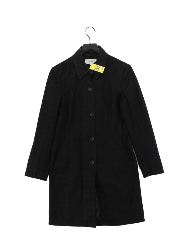 Next Women's Coat UK 12 Black Cotton with Elastane
