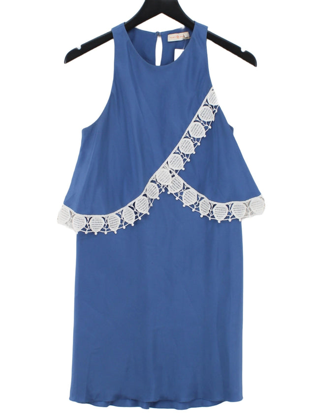 Tory Burch Women's Midi Dress UK 4 Blue 100% Polyester