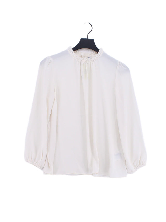 Uniqlo Women's Blouse XS Cream 100% Polyester