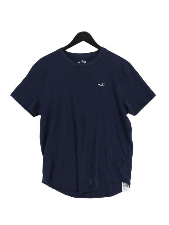 Hollister Men's T-Shirt L Blue 100% Cotton