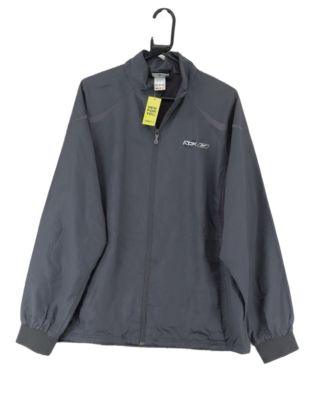 Vintage Reebok Men's Jacket XL Grey 100% Polyester