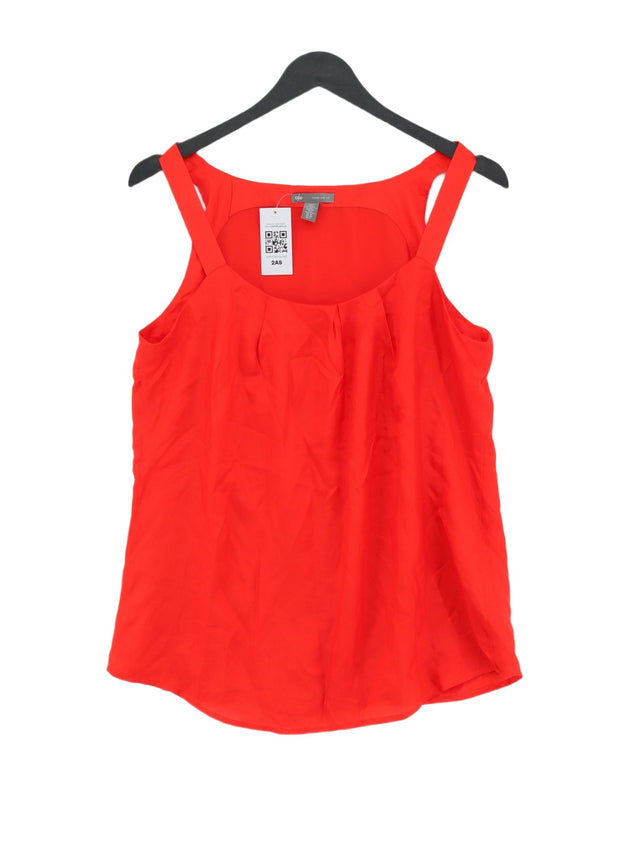 Gap Women's Top UK 10 Red Silk with Polyester