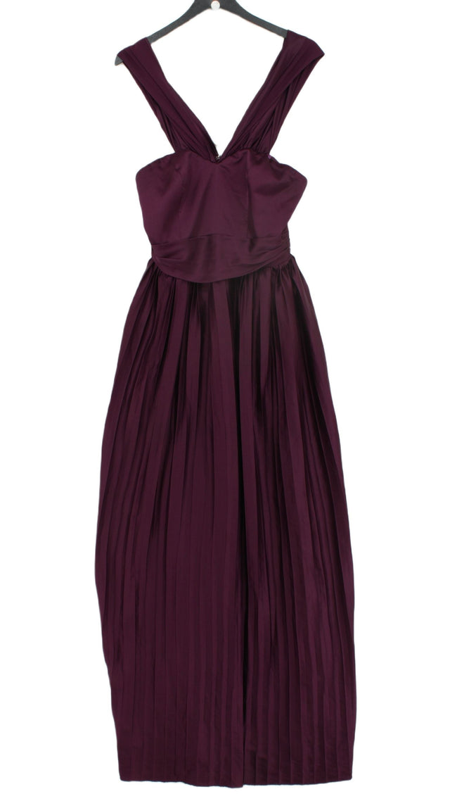 Chi Chi London Women's Maxi Dress UK 10 Purple Polyester with Elastane