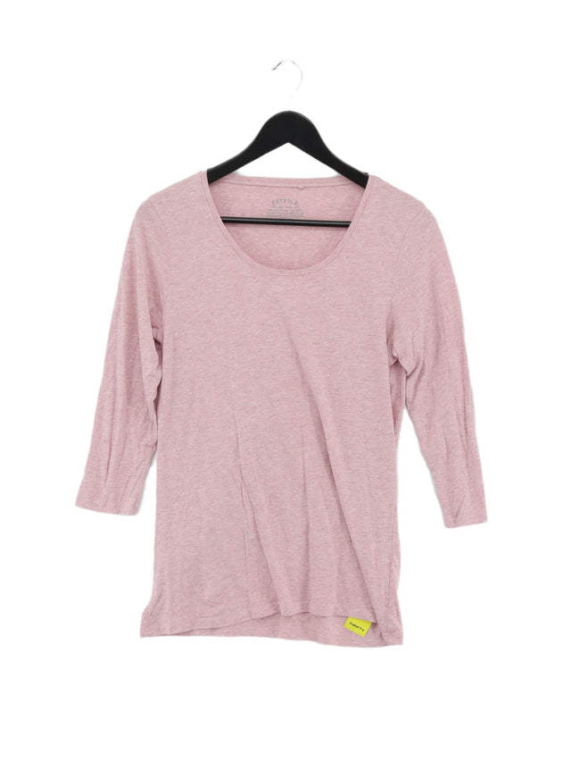 FatFace Women's T-Shirt UK 14 Pink Lyocell Modal with Cotton