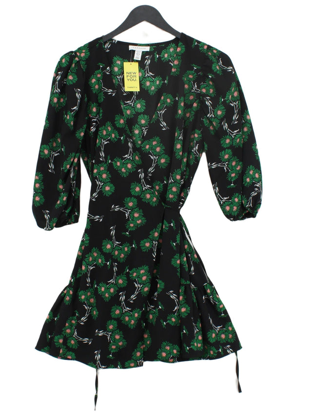 Topshop Women's Mini Dress UK 8 Black 100% Polyester