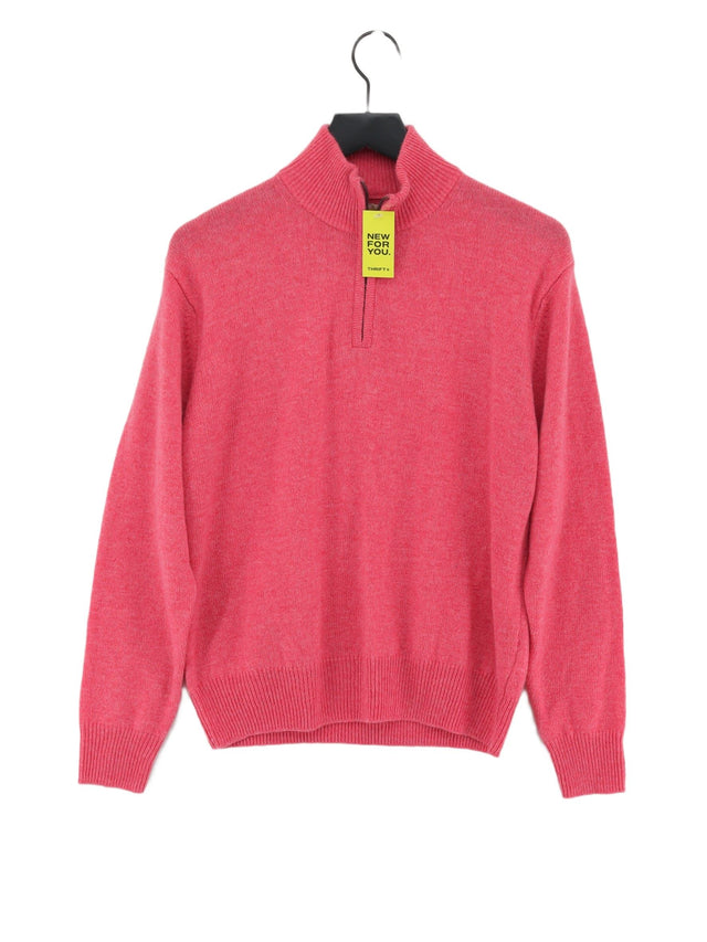 House Of Bruar Women's Jumper L Pink 100% Wool