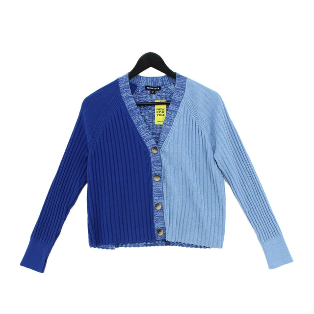 Whistles Women's Cardigan S Blue Cotton with Polyester