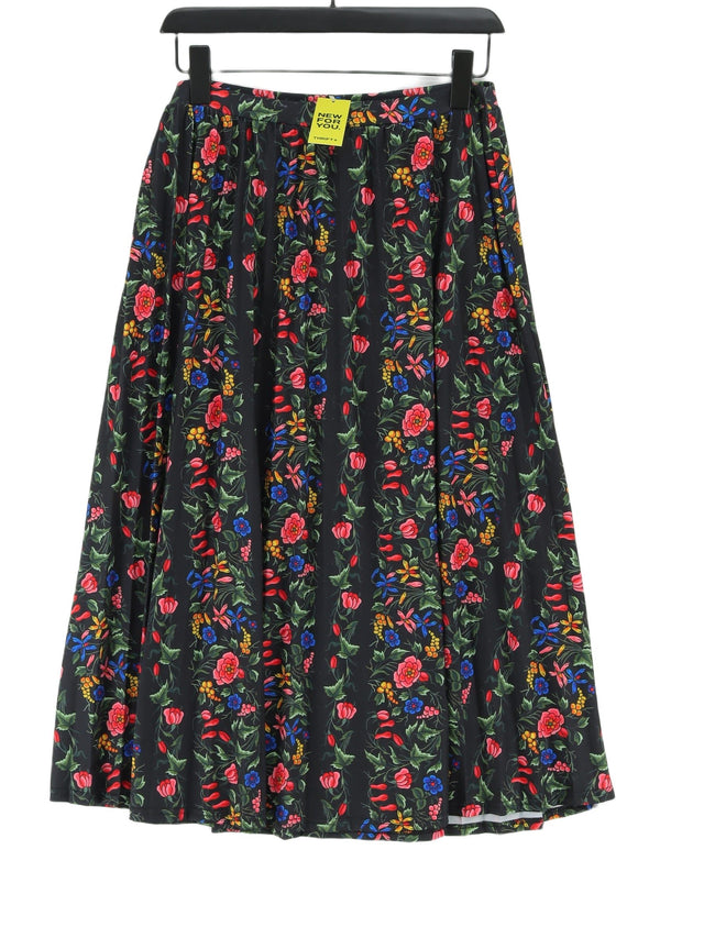 Oasis Women's Midi Skirt M Multi Polyester with Elastane