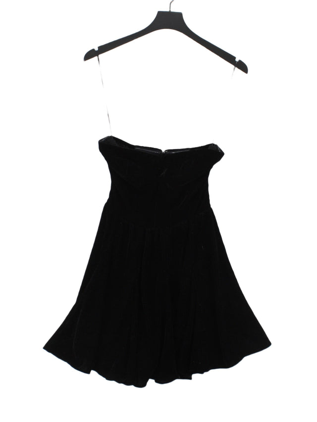 Zara Women's Midi Dress S Black Viscose with Polyester