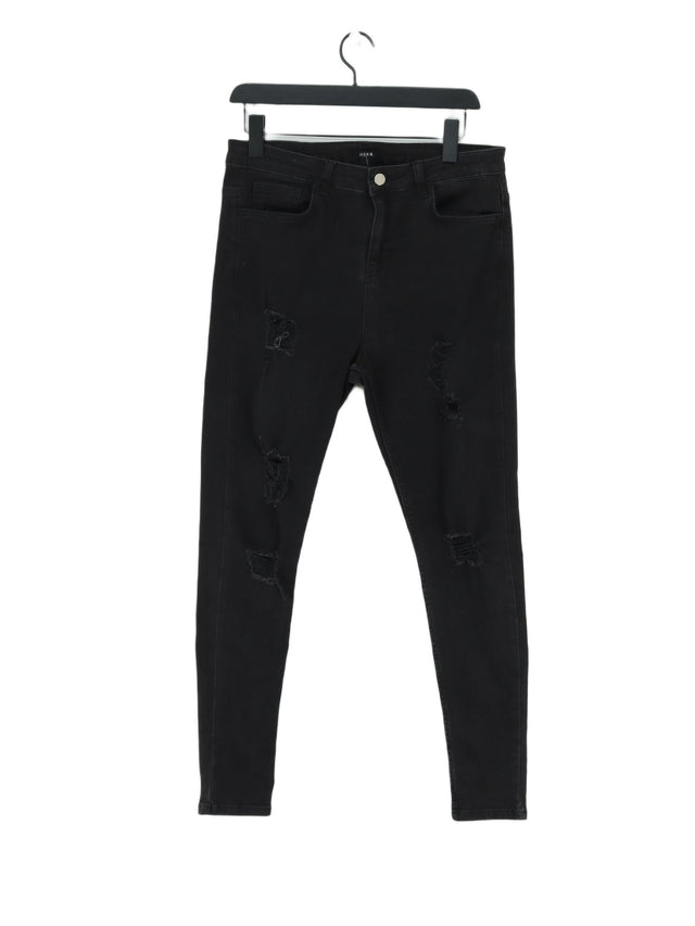 Hera Women's Jeans W 32 in Black Cotton with Elastane, Polyester