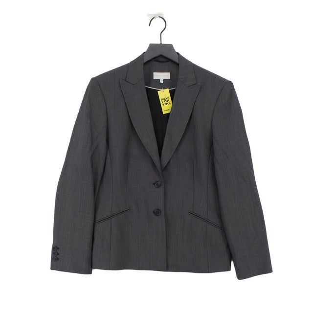 Austin Reed Men's Blazer Chest: 38 in Grey Polyester with Viscose, Wool