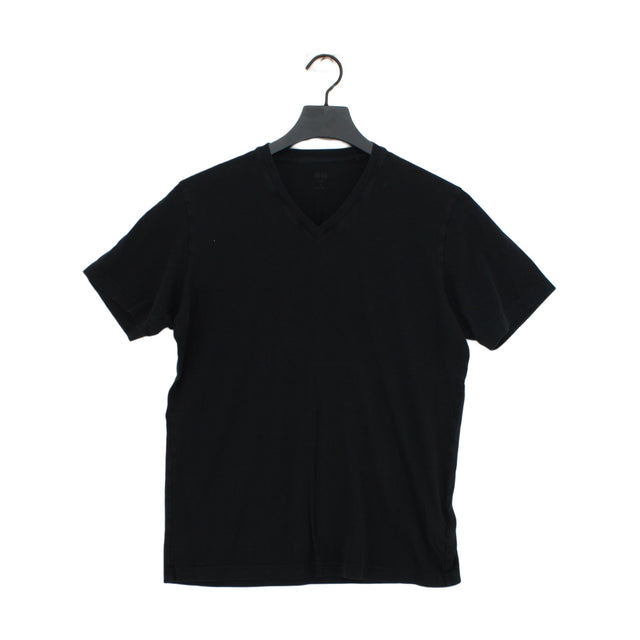 Uniqlo Men's T-Shirt M Black 100% Cotton
