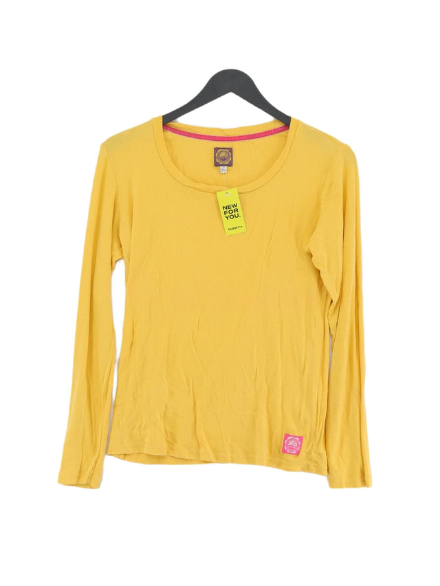 Tom Joule Women's T-Shirt UK 14 Yellow 100% Other