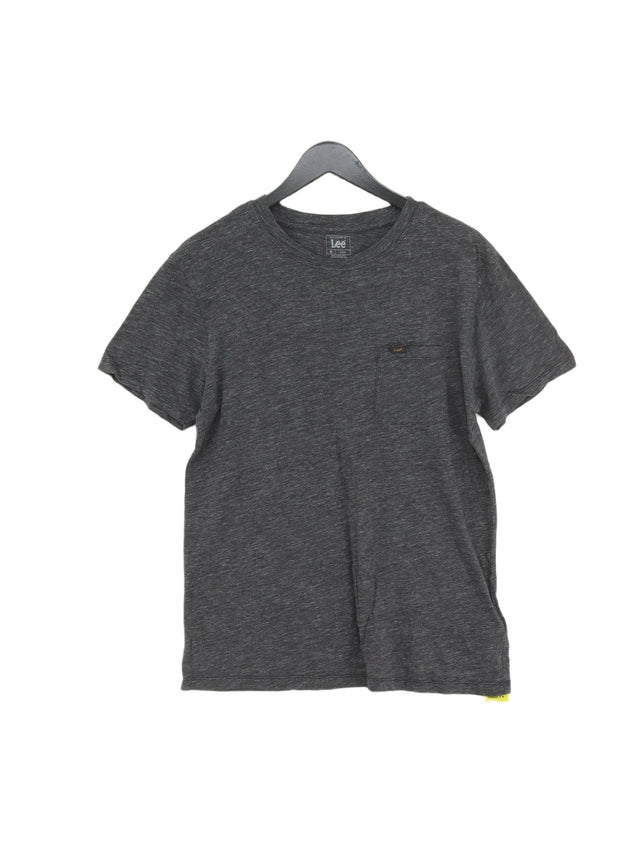 Lee Men's T-Shirt M Grey 100% Cotton